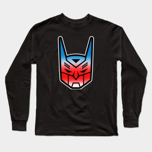 Superhero Vigilante Hero Robot Logo Parody Long Sleeve T-Shirt